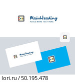 Locker vector logotype with business card template. Elegant corporate identity. - Vector. Стоковая иллюстрация, агентство Ingram Publishing / Фотобанк Лори