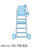 Tennis Referee Chair Tower Icon. Thin Line With Blue Fill Design. Vector Illustration. Стоковая иллюстрация, агентство Ingram Publishing / Фотобанк Лори