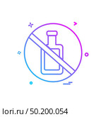 Bottle not allowed icon design vector. Стоковая иллюстрация, агентство Ingram Publishing / Фотобанк Лори
