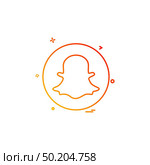 media network social snapchat icon vector design. Стоковая иллюстрация, агентство Ingram Publishing / Фотобанк Лори