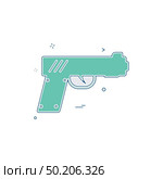 gun pistol police weapon icon vector design. Стоковая иллюстрация, агентство Ingram Publishing / Фотобанк Лори