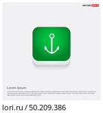 Anchor IconGreen Web Button - Free vector icon. Стоковая иллюстрация, агентство Ingram Publishing / Фотобанк Лори