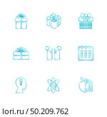 giftboxes , gifts , christmas , birthdays , dollar,  shopping, compass , checkboxes , search , chart , time , map , icon, vector, design,  flat,  collection, style, creative,  icons. Стоковая иллюстрация, агентство Ingram Publishing / Фотобанк Лори
