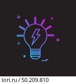 blub power electric icon vector design. Стоковая иллюстрация, агентство Ingram Publishing / Фотобанк Лори