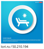 Sun bathe on the chaise longue with umbrella Icon. Стоковая иллюстрация, агентство Ingram Publishing / Фотобанк Лори