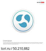Water Drops - white circle button. Стоковая иллюстрация, агентство Ingram Publishing / Фотобанк Лори