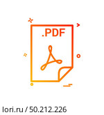 pdf application download file files format icon vector design. Стоковая иллюстрация, агентство Ingram Publishing / Фотобанк Лори