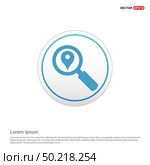 Search Map Pin Icon - white circle button. Стоковая иллюстрация, агентство Ingram Publishing / Фотобанк Лори