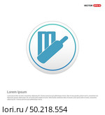 Cricket Bails Icon - white circle button. Стоковая иллюстрация, агентство Ingram Publishing / Фотобанк Лори