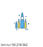 ammo bullet military round shoot icon vector design. Стоковая иллюстрация, агентство Ingram Publishing / Фотобанк Лори