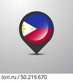 Phillipines Map Pin. Стоковая иллюстрация, агентство Ingram Publishing / Фотобанк Лори