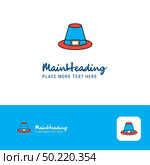 Creative Hat Logo Design. Flat color Logo place for Tagline. Vector Illustration. Стоковая иллюстрация, агентство Ingram Publishing / Фотобанк Лори