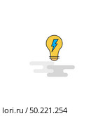 Flat Bulb Icon. Vector. Стоковая иллюстрация, агентство Ingram Publishing / Фотобанк Лори