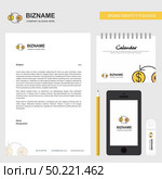 Money converstion  Business Letterhead, Calendar 2019 and Mobile app design vector template. Стоковая иллюстрация, агентство Ingram Publishing / Фотобанк Лори