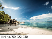 Beautiful beach Anse Source D’argent in Praslin, Seychelles. Стоковое фото, агентство Ingram Publishing / Фотобанк Лори