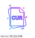 CUR file type icon design vector. Стоковая иллюстрация, агентство Ingram Publishing / Фотобанк Лори