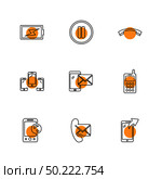 mobile,  media,  multimedia , call , phones , user interface , messages , wifi , internet , icon, vector, design,  flat,  collection, style, creative,  icons. Стоковая иллюстрация, агентство Ingram Publishing / Фотобанк Лори