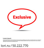 Chat bubble design with exclusive typographic design vector. Стоковая иллюстрация, агентство Ingram Publishing / Фотобанк Лори