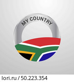 South Africa My Country Flag badge. Стоковая иллюстрация, агентство Ingram Publishing / Фотобанк Лори