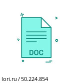 doc file file extension file format icon vector design. Стоковая иллюстрация, агентство Ingram Publishing / Фотобанк Лори