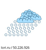 Hail Icon. Thin Line With Blue Fill Design. Vector Illustration. Стоковая иллюстрация, агентство Ingram Publishing / Фотобанк Лори