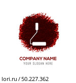 Paint Roller Icon - Red WaterColor Circle Splash. Стоковая иллюстрация, агентство Ingram Publishing / Фотобанк Лори
