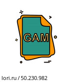 GAM file type icon design vector. Стоковая иллюстрация, агентство Ingram Publishing / Фотобанк Лори