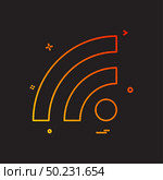 Wifi icon design vector. Стоковая иллюстрация, агентство Ingram Publishing / Фотобанк Лори
