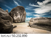 Beautiful beach Anse Source D’argent in Praslin, Seychelles. Стоковое фото, агентство Ingram Publishing / Фотобанк Лори