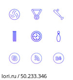 medal , compass , skype , wifi , behance , sports , games , fitness , athletics , football , bodybuilding , snooker , ball , cricket , tennis , stopwatch , golf  , social , media , icon, vector, design,  flat,  collection, style, creative,  icons. Стоковая иллюстрация, агентство Ingram Publishing / Фотобанк Лори