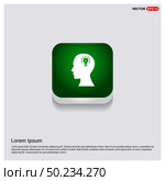 bulb concept Creative idea iconGreen Web Button - Free vector icon. Стоковая иллюстрация, агентство Ingram Publishing / Фотобанк Лори