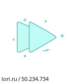 Forward Media icon design vector . Стоковая иллюстрация, агентство Ingram Publishing / Фотобанк Лори
