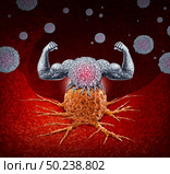 Immunology and immunotherapy as a human immune system therapy concept as a biomedical or biomedicine oncology treatment using the strong natural cancer fighting properties of the body with 3D illustration elements. Стоковое фото, агентство Ingram Publishing / Фотобанк Лори