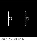 Santensu weapon of samurai for hand icon outline set white color vector illustration flat style simple image. Стоковая иллюстрация, агентство Ingram Publishing / Фотобанк Лори