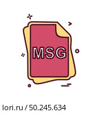MSG file type icon design vector. Стоковая иллюстрация, агентство Ingram Publishing / Фотобанк Лори