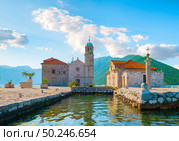 Church Our Lady of the Rocks in Perast, Montenegro. Стоковое фото, агентство Ingram Publishing / Фотобанк Лори