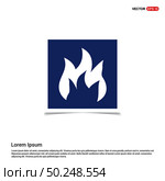 fire icon - Blue photo Frame. Стоковая иллюстрация, агентство Ingram Publishing / Фотобанк Лори
