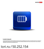 Battery Icon - 3d Blue Button. Стоковая иллюстрация, агентство Ingram Publishing / Фотобанк Лори