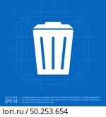 Delete icon with trash bin . Стоковая иллюстрация, агентство Ingram Publishing / Фотобанк Лори
