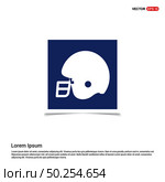 Cricket Helmet Icon - Blue photo Frame. Стоковая иллюстрация, агентство Ingram Publishing / Фотобанк Лори