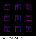 website , web , user interface , web app , internet , website , dwonloading , uploading, user design , icon, vector, design,  flat,  collection, style, creative,  icons , . Стоковая иллюстрация, агентство Ingram Publishing / Фотобанк Лори