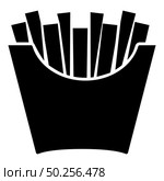 French fries in package Fried potatoes in paper bag Fast food in bucket box Snack concept icon black color vector illustration flat style simple image. French fries in package Fried potatoes in paper bag Fast food in bucket box Snack concept icon black color vector illustration flat style image. Стоковая иллюстрация, агентство Ingram Publishing / Фотобанк Лори