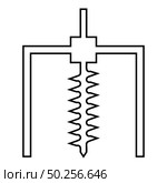 Drilling rig Bore for ground mine industry geological Boring concept Auger icon outline black color vector illustration flat style simple image. Drilling rig Bore for ground mine industry geological Boring concept Auger icon outline black color vector illustration flat style image. Стоковая иллюстрация, агентство Ingram Publishing / Фотобанк Лори