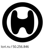 Thyroid gland Goiter Human organ Anatomy of people icon in circle round black color vector illustration flat style simple image. Thyroid gland Goiter Human organ Anatomy of people icon in circle round black color vector illustration flat style image. Стоковая иллюстрация, агентство Ingram Publishing / Фотобанк Лори