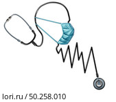 Health and financial decline as a deadly virus as a healthcare public risk and coronavirus disease and flu outbreak affecting the economy and recession or economic failure with 3D illustration elements. Стоковое фото, агентство Ingram Publishing / Фотобанк Лори