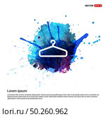 Add clothing item on hanger icon - Watercolor Background. Стоковая иллюстрация, агентство Ingram Publishing / Фотобанк Лори