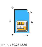 Sim card icon design vector. Стоковая иллюстрация, агентство Ingram Publishing / Фотобанк Лори
