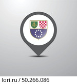 Bosnia and Herzegovina Map Pin. Стоковая иллюстрация, агентство Ingram Publishing / Фотобанк Лори