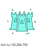 Fort icon design vector. Стоковая иллюстрация, агентство Ingram Publishing / Фотобанк Лори