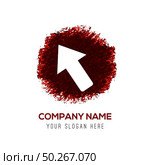 Arrow Icon - Red WaterColor Circle Splash. Стоковая иллюстрация, агентство Ingram Publishing / Фотобанк Лори